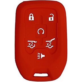 Key Fob Cover for Suburban Tahoe: 6 Buttons Silicone Remote Case Protector Fit for Chevy Tahoe Suburban GMC Denali Yukon XL 2016 2017 2018 2019 2020 13508280 13580804 13529634 HYQ1AA 13580802 (Black2) in Saudi Arabia