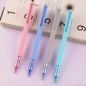 Thermal Erasable Fountain Pen Fine Tip 0.38mm 4 Unique Moranti Colors with 4 Ink Bladders, 1 Converter for Journaling, Drawing, Scribbling and Note Taking (Cyan) in Kuwait