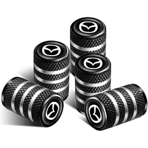 5pcs tire Valve stem caps, Metal auto tire Protective Valve Cap, for Mazda M2 M3 M5 M6 MX5 RX7 RX8 A8 CX9 MX6 R3 CX-5 CX-7 CX-8 All Models Wheel Cap,Car Tyre Parts，MZD-Black in Saudi Arabia