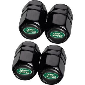 4 Pcs Metal Car Tire Valve Stem Caps for Land Rover Discovery Range Rover Sport Defender Land Cruiser LR2 3 4, Anti-Corrosion Alloy Air Caps Cover, Leak-Proof Screw-On Black Tire Accessories in Saudi Arabia