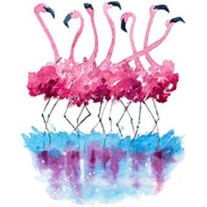 Magnet Pretty Paint Splatter Flamingo Art Magnetic Vinyl Magnet Bumper Sticker (4" Tall) in Saudi Arabia