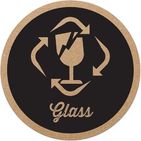 Enhance Your Recycling Efforts with Our 5-Inch Round Magnet Glass Sign| Proudly Made In the USA| Promote Sustainability Effortlessly in Saudi Arabia