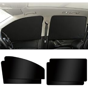 Car Window Shades 4 Pack,99% Blackout Car Privacy Curtains for Side Windows,Magnetic Sun Shade Covers Keep Vehicle Cooler for Breastfeeding,Napping,Camping - Easy Install for Most SUV,Sedan,Truck in Saudi Arabia