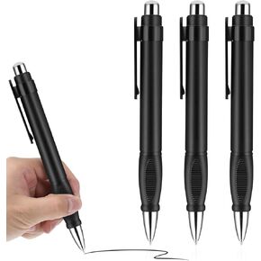 ElevateTech Big Fat Pens Writing for Tremor Easy Grip Giant Black Fat Ball Point for Elderly Handicap Easy Thick Grip for Warehouse School Office Writing 3Pcs in Saudi Arabia