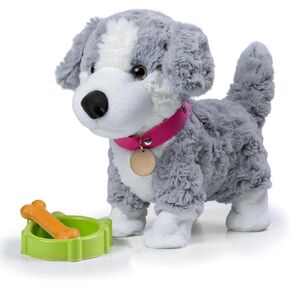 Electronic Interactive Plush Dog, Realistic Robot Puppy Toy, Singing, Walking, Talking, Barking, Tail-Wagging, Voice-Activated Control Stuffed Animal Pet Toys Gift for Baby in Saudi Arabia