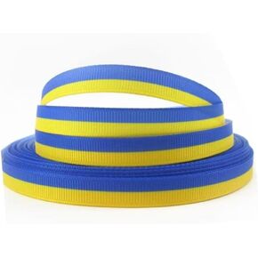 Ukrainian Flag Color Ribbon, 9mm and 25mm Widths, 5 Yards Each Roll, Royal Blue and Golden Yellow Fabric Ribbons for DIY Crafts, Decor, Embellishments and Trim in Saudi Arabia