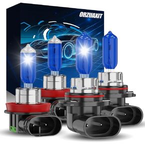 Headlight Bulb Fit For GMC Terrain 2010 2011 2012 2013 2014 2015 2016 2017 2018 High Beam Low Beam Headlamp Set, 6000K White Light Halogen Bulb 65W, 300% Brightness, 4-Pack in Saudi Arabia