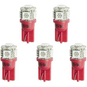 LED BULB, REPLACEMENT, T3 WEDGE, RED, 5 PACK in Saudi Arabia