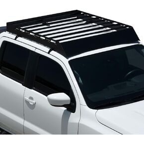 7422438976956 Compatible with 2015-2026 Ford F150 SuperCrew (Crew) Cab Black Modular Window Frames Roof Rack Cargo Basket Luggage Carrier with Wind Fairing in Kuwait