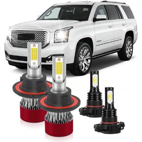 Super-Bright Light Bulbs Fit for 2007-2014 GMC Yukon H13 9008 High Low Beam 5202 Fog Light with Cooling Fan 15000 RPM Plug and Play Pack of 4 in Saudi Arabia