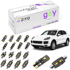 مجموعة الإضاءة الداخلية ZIYO LED لبورشه كايين 955 2002-2007 حزمة استبدال مصابيح القبة، 6000K زينون أبيض LED ملحقات ترقية خالية من الأخطاء (23 لمبة) in Kuwait