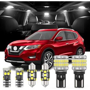 9 Pieces Interior LED Light Kit + Back Up Bulb Reverse Lights for Nissan Rogue T32 2014-2020 White LED Backup Light + Interior Bulb Package, Install Tool in Saudi Arabia