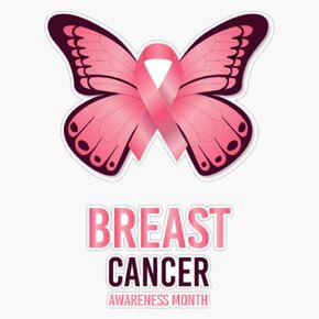 Magnet Pink Butterfly Breast Cancer Awareness Month Magnetic Vinyl Sticker 5" in Kuwait