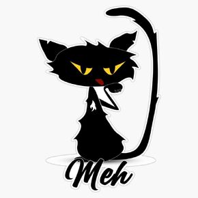 Magnet Meh cat for cat Lover Magnetic Vinyl Sticker 5" in Kuwait