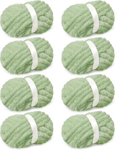 8 Pack Chunky Chenille Yarn for Crocheting, Navy Blue Jumbo Yarn Soft Plush Chunky Blanket Yarn for Hand Knitting, Fluffy Thick Bulky Yarn for Arm Knitting(28 Yds/8.5 Oz Each Skein) in Saudi Arabia