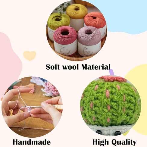 Positive Crochet Animals Emotional Support Crochet Nuggets Inspirational Funny Gifts for Women Handmade Cactus Plant Decor in Saudi Arabia