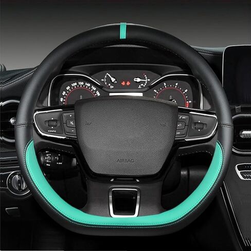 Steering Wheel Cover for Land Rover Defender 110 (L663) 2019-2025, Car Steering Wheel Wrap Anti-Slip Comfort Grip Driving Wheels Protector Interior Driving Accessory,E/Black in Saudi Arabia