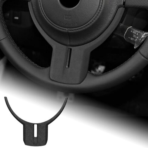 غطاء الكسوة السفلية لعجلة القيادة من الجلد السويدي لسيارة Toyota 86 Subaru BRZ ABS والألياف الدقيقة لحماية الديكور الداخلي (أسود) in Kuwait