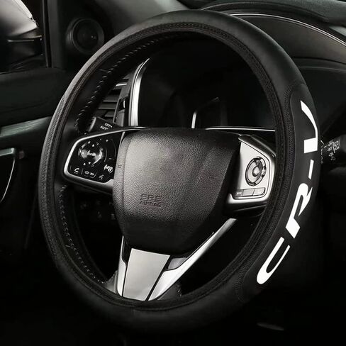 Car Leather Steering Wheel Cover Compatible for Acura Car Universal Size - Black in Saudi Arabia