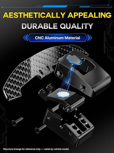 TDD Glossy Carbon Fiber Magnetic Paddle Shifter for Dodge Challenger Charger Jeep Durango Grand Cherokee Chrysler 300 SRT Hellcat Red Aluminum Alloy Backside Steering Wheel Modification Parts in Kuwait