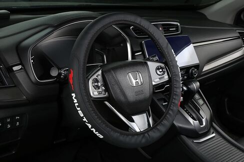 Car Leather Steering Wheel Cover Compatible for Acura Car Universal Size - Black in Saudi Arabia