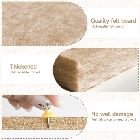 5-Pack Felt Bulletin Board Strips 13x2 Inches,Self-Adhesive Cork Board Strips for Wall, Pin Board Strip with 30 Push Pins for Paste Notes,Pictures, Keys,Classroom Home Office (Brown) in Saudi Arabia