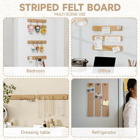5-Pack Felt Bulletin Board Strips 13x2 Inches,Self-Adhesive Cork Board Strips for Wall, Pin Board Strip with 30 Push Pins for Paste Notes,Pictures, Keys,Classroom Home Office (Brown) in Saudi Arabia