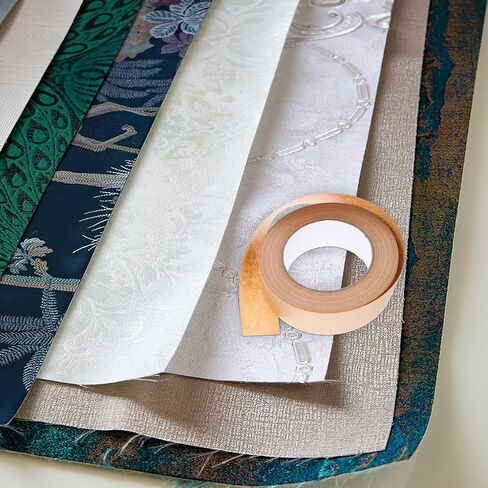 36mm Kraft Paper Tape for Watercolor Painting Stretching Professional Brown Wet Water Activated Packing Tape for Art Framing Picture Mounting Crafting Supplies, 1 Roll in Kuwait
