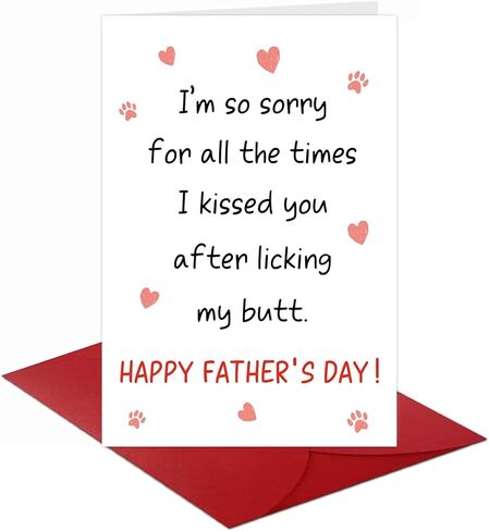 Funny Father's Day Card From The Cat Large 5x7'' Happy Fathers Day Card with Envelope for Dad Hilarious Greeting Card From Fur Baby Humorous Fathers Day Gift for Cat Lover Cat Dad Birthday Card in Saudi Arabia