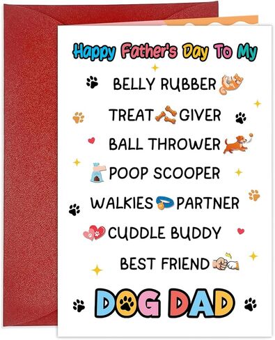 Funny Father's Day Card From The Cat Large 5x7'' Happy Fathers Day Card with Envelope for Dad Hilarious Greeting Card From Fur Baby Humorous Fathers Day Gift for Cat Lover Cat Dad Birthday Card in Kuwait