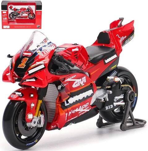 HTLNUZD 1/18 2023 Racing Motorcycle Car Model #1 Bagnaia Champion Driver for DucatiLenovo Team Adult Vehicle Model Collection Gift in Kuwait