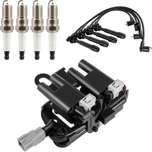 ECCPP UF419 1 Ignition Coils wilth 4503 SP1013 4 Iridium Spark Plugs wilth 7962 4 Wires coils packs for Hyundai Elantra 2003-06,for Hyundai Tiburon 2003-08,for Hyundai Tucson 2005-09 2.0L in Kuwait