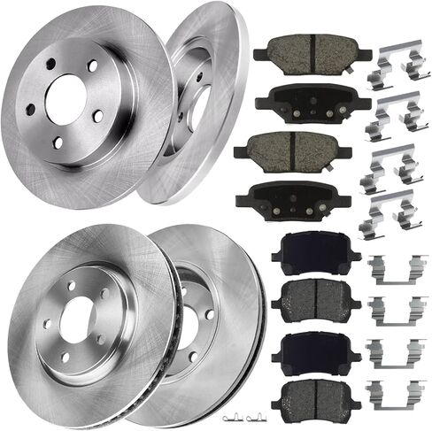 ALLCOMBO 11.65" Front and 10.63" Rear Brake Kit for 2004 2005 2006 2007 2008 2009 2010 2011 2012 Chevry Malibu, 2008 Cobalt, 2006-2010 Pontiac G6, 2007 2008 2009 G5 Replacement Brakes Rotors Pads in Saudi Arabia