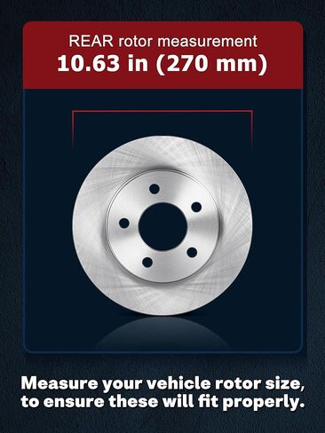 ALLCOMBO 11.65" Front and 10.63" Rear Brake Kit for 2004 2005 2006 2007 2008 2009 2010 2011 2012 Chevry Malibu, 2008 Cobalt, 2006-2010 Pontiac G6, 2007 2008 2009 G5 Replacement Brakes Rotors Pads in Saudi Arabia