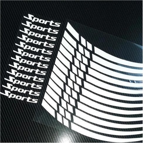 12pcs Wheel Reflective Sticker White for All 18-21 Inch Wheels Motorcycle Car Wheel Rim Stripe Wheel Decal Tape Sticker in Saudi Arabia
