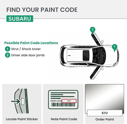 ERA Paints - K7U - Tungsten Metallic for SUBARU Exact OEM Color Match Automotive Touch Up Paint for Cars - Scratch & Chip Repair for Metal & Plastic - Pro Kit - Made in USA in Kuwait