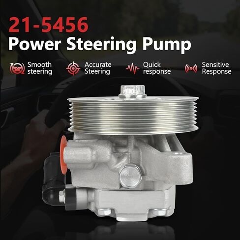HYR 21-5456 Power Steering Pump with Pulley Compatible with 2006 2007 2008 2009 2010 2011 Honda Civic 1.8L, Power Assist Pump Replace # 21-5456 55-5822 56110-RNA-A01 36-215668 in Saudi Arabia