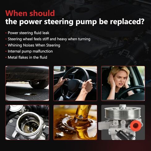 HYR 21-5456 Power Steering Pump with Pulley Compatible with 2006 2007 2008 2009 2010 2011 Honda Civic 1.8L, Power Assist Pump Replace # 21-5456 55-5822 56110-RNA-A01 36-215668 in Saudi Arabia