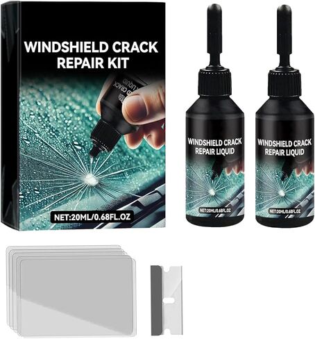 Windshield Crack Repair Kit, Glass Repair Liquid for Cracks, Universal Cracks Gone Glass Repair Kit, Universal Cracks Gone Glass Repair Kit for Automotive Windscreen Tool(2PCS) in Saudi Arabia