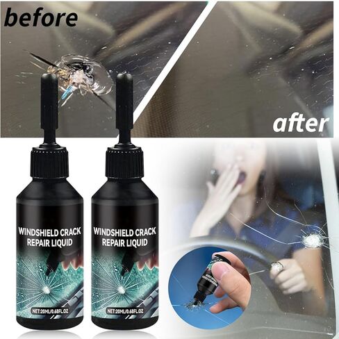Windshield Crack Repair Kit, Glass Repair Liquid for Cracks, Universal Cracks Gone Glass Repair Kit, Universal Cracks Gone Glass Repair Kit for Automotive Windscreen Tool(2PCS) in Saudi Arabia
