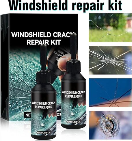Windshield Crack Repair Kit, Glass Repair Liquid for Cracks, Universal Cracks Gone Glass Repair Kit, Universal Cracks Gone Glass Repair Kit for Automotive Windscreen Tool(2PCS) in Saudi Arabia