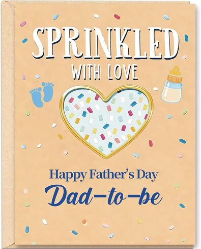 Father's Day Card for Father To Be, Dad to Be, Expecting Dad, Proper Size Premium Cardstock with Envelope, Heartwarming Gift for Celebration, Ideal for Baby Announcement and Family Celebration in Saudi Arabia