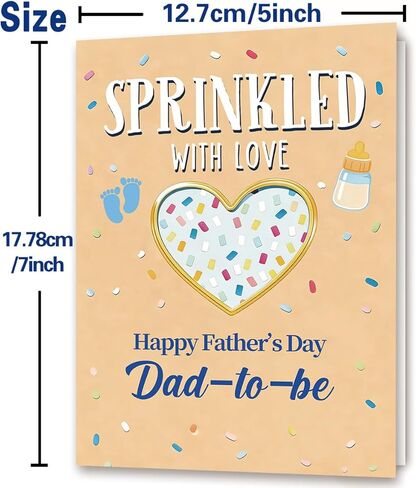 Father's Day Card for Father To Be, Dad to Be, Expecting Dad, Proper Size Premium Cardstock with Envelope, Heartwarming Gift for Celebration, Ideal for Baby Announcement and Family Celebration in Saudi Arabia
