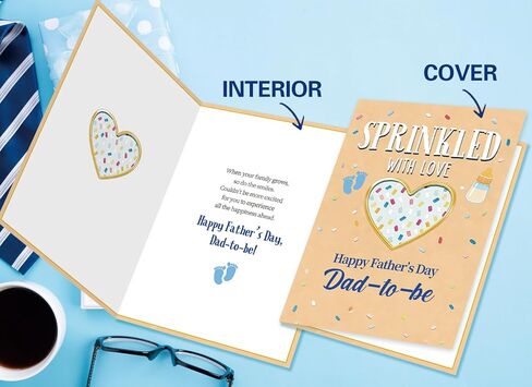 Father's Day Card for Father To Be, Dad to Be, Expecting Dad, Proper Size Premium Cardstock with Envelope, Heartwarming Gift for Celebration, Ideal for Baby Announcement and Family Celebration in Saudi Arabia