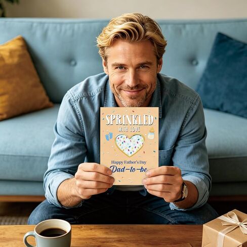 Father's Day Card for Father To Be, Dad to Be, Expecting Dad, Proper Size Premium Cardstock with Envelope, Heartwarming Gift for Celebration, Ideal for Baby Announcement and Family Celebration in Saudi Arabia
