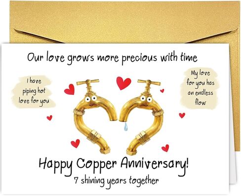 UUEFKTN Cute 4th Wedding Anniversary Card for Women Men, Funny 4 Year Annversary Card Gift for Husband Wife Boyfriend Girlfriend Partner, Lovely Fruit Pun Anniversary Decor For Him Her in Saudi Arabia