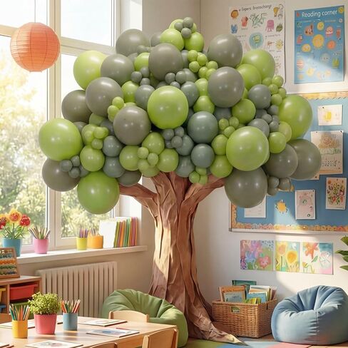 DIY Gaint Balloons 3D Tree Classroom Bulletin Board Set Large Kraft Craft Cardboard Tree for Room Wall Jungle Safari Party Boho Arch Backdrop Chalkboard School Baby Shower Party Decor in Saudi Arabia