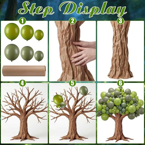 DIY Gaint Balloons 3D Tree Classroom Bulletin Board Set Large Kraft Craft Cardboard Tree for Room Wall Jungle Safari Party Boho Arch Backdrop Chalkboard School Baby Shower Party Decor in Saudi Arabia