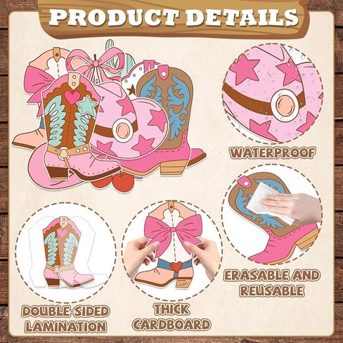 Western Cowgirl Bulletin Board Set West Cowgirl Theme Classroom Decoration These Boots are Made for Learning Cutouts Pink Cowboy Boots Hat Cut Outs for Classroom School Office Chalkboard Wall Decor in Saudi Arabia