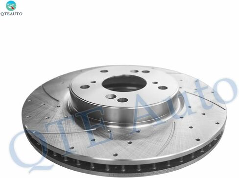 PM Auto Set of 4 Front 293mm-Rear 282mm Drilled Slotted Disc Brake Rotors Replacement For 2015 Honda Civic Replacement Brake Rotors in Kuwait